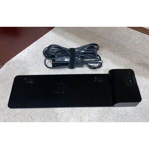 HP 2013 UltraSlim Docking Station W/ Power Adapter & Multiple Ports For Laptops